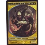 Token Officiel Magic: Zombie et Sorcier ( Symbole Renaissance d'Alara)