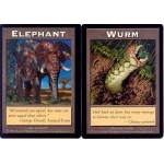 Double Token: Elephant / Wurm