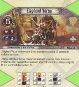 048 - Commune -  El�phant Verzar [Biolith Rebellion - Cartes The Eye of judgment]