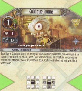 054 - Rare -  Cubique jaune [Biolith Rebellion - Cartes The Eye of judgment]