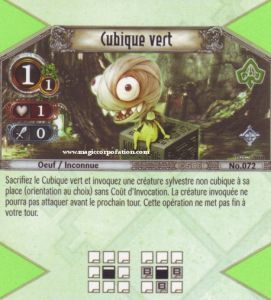 072 - Rare -  Cubique verte [Biolith Rebellion - Cartes The Eye of judgment]