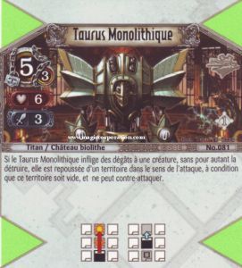 081 - Peu Commune -  Taurus Monolithique [Biolith Rebellion - Cartes The Eye of judgment]
