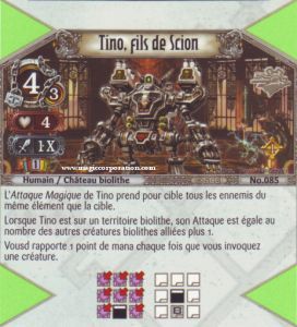085 - Rarissime -  Tino, fils de Scion [Biolith Rebellion - Cartes The Eye of judgment]