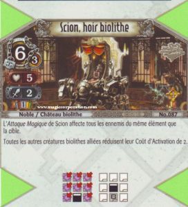 087 - Rarissime -  Scion, hoir biolithe [Biolith Rebellion - Cartes The Eye of judgment]