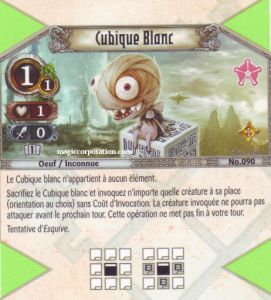 090 - Rarissime -  Cubique blanc [Biolith Rebellion - Cartes The Eye of judgment]