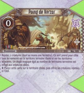 105 - Peu Commune -  Poing de Verzar [Biolith Rebellion - Cartes The Eye of judgment]