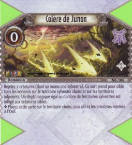 106 - Peu Commune -  Col�re de Junon [Biolith Rebellion - Cartes The Eye of judgment]