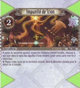 108 - Rare -  Impunit� de Scion [Biolith Rebellion - Cartes The Eye of judgment]