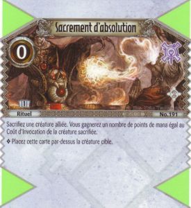 191 - Peu Commune - Sacrement d'absolution [Biolith Rebellion 2 - Cartes The Eye of judgment]