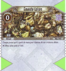 193 - Peu Commune - Emeute Caisen [Biolith Rebellion 2 - Cartes The Eye of judgment]