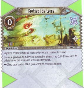 205 - Peu Commune - Festival de terre [Biolith Rebellion 2 - Cartes The Eye of judgment]