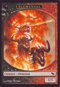 Token Officiel Magic: El�mental Hybride ( Symbole Sombrelande)