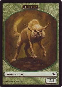 Token Officiel Magic: Loup ( Symbole Sombrelande)