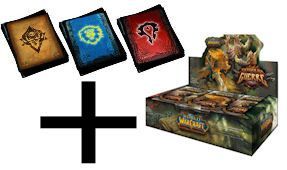 WoW TCG - Lot de 2 Boites de 24 boosters Tambours de Guerre + 1x 75 Deck Protectors WoW (en Fran�ais)