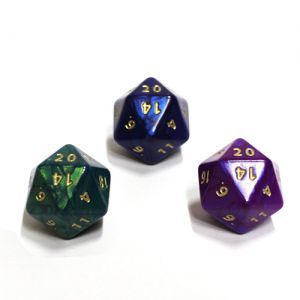 Chessex - D� de 20 faces Jumbo. (couleur et mati�re selon stock)