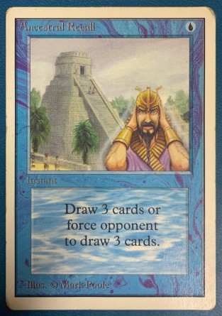 Ancestral Recall — Poor