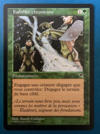 Habilité chtonienne — Excellent +