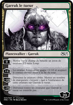 Wizards of the Coast - Magic the Gathering - Grande Carte Oversized -  Oversized - Garruk le tueur (Français)