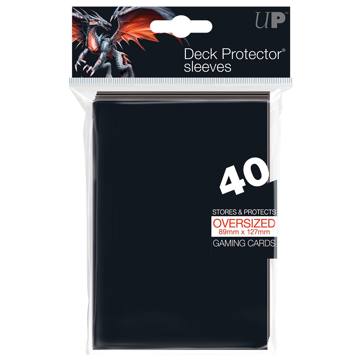 40 pochettes - Deck Protector - Oversized Noir