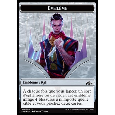 Token/Jeton - Les Guildes de Ravnica - (07/08) Emblème Ral, vice-roi d'Izzet