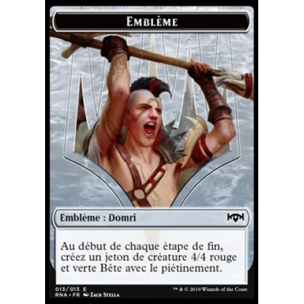 Token/Jeton - L'allégeance de Ravnica - (13/13) Emblème Domri, porteur de chaos
