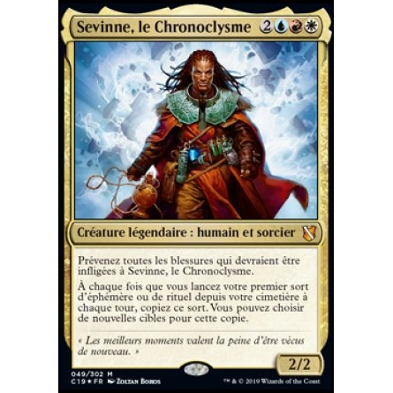 Wizards of the Coast - Magic the Gathering - Grande Carte Oversized -  Oversized Commander 2019 - Sevinne, le Chronoclysme (en français) (Français)