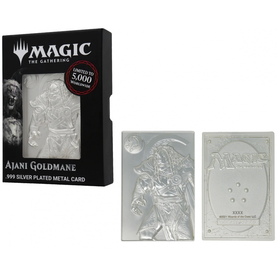 Limited Edition Silver Plated Metal Collectible - Ajani Goldmane