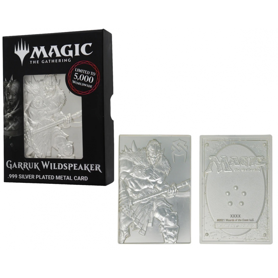 Limited Edition Silver Plated Garruk Wildspeaker Metal Collectible