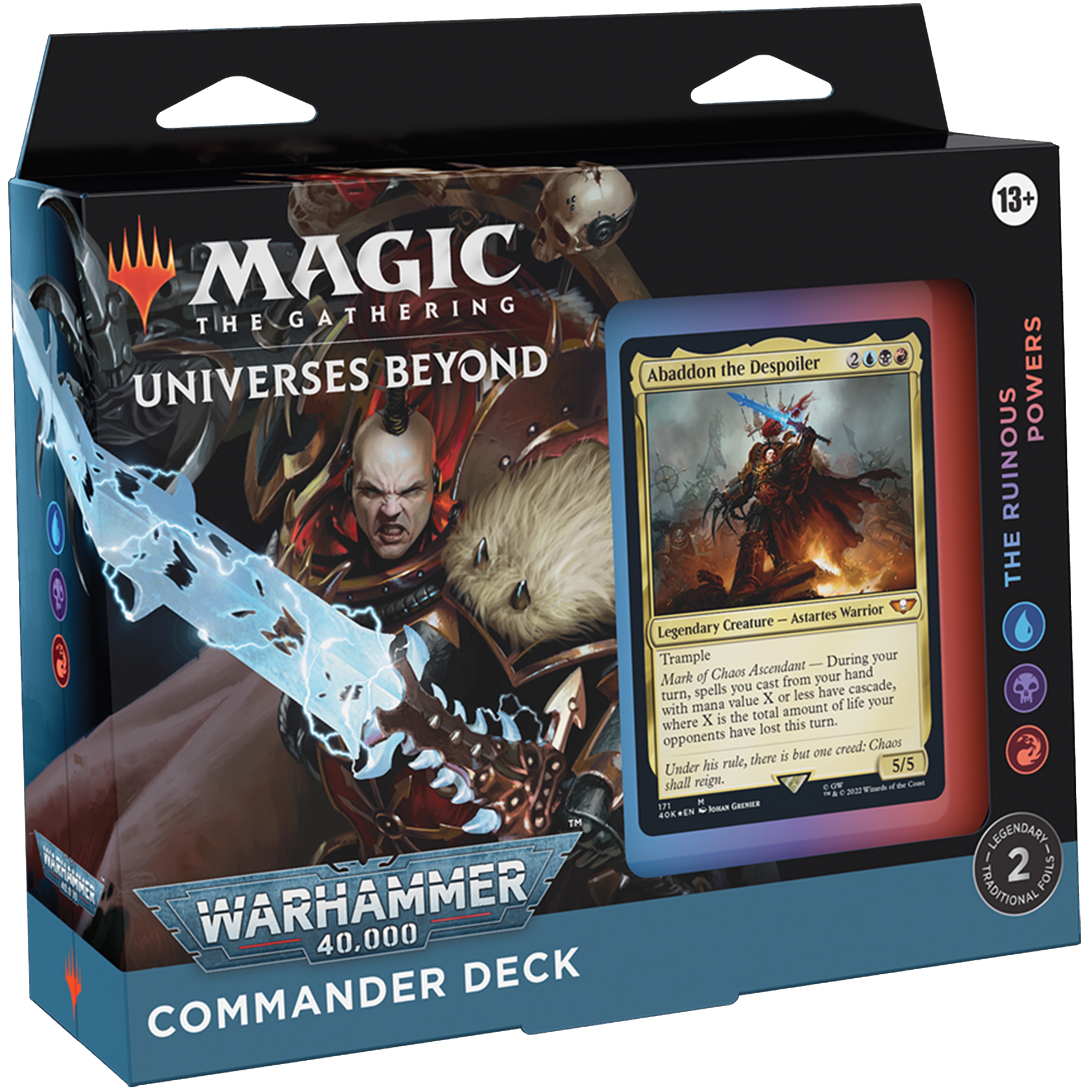 Wizards of the Coast - Magic the Gathering - Deck - Univers infinis Deck  Commander Warhammer 40,000 - Lot de 4 différents - EN ANGLAIS (Anglais)