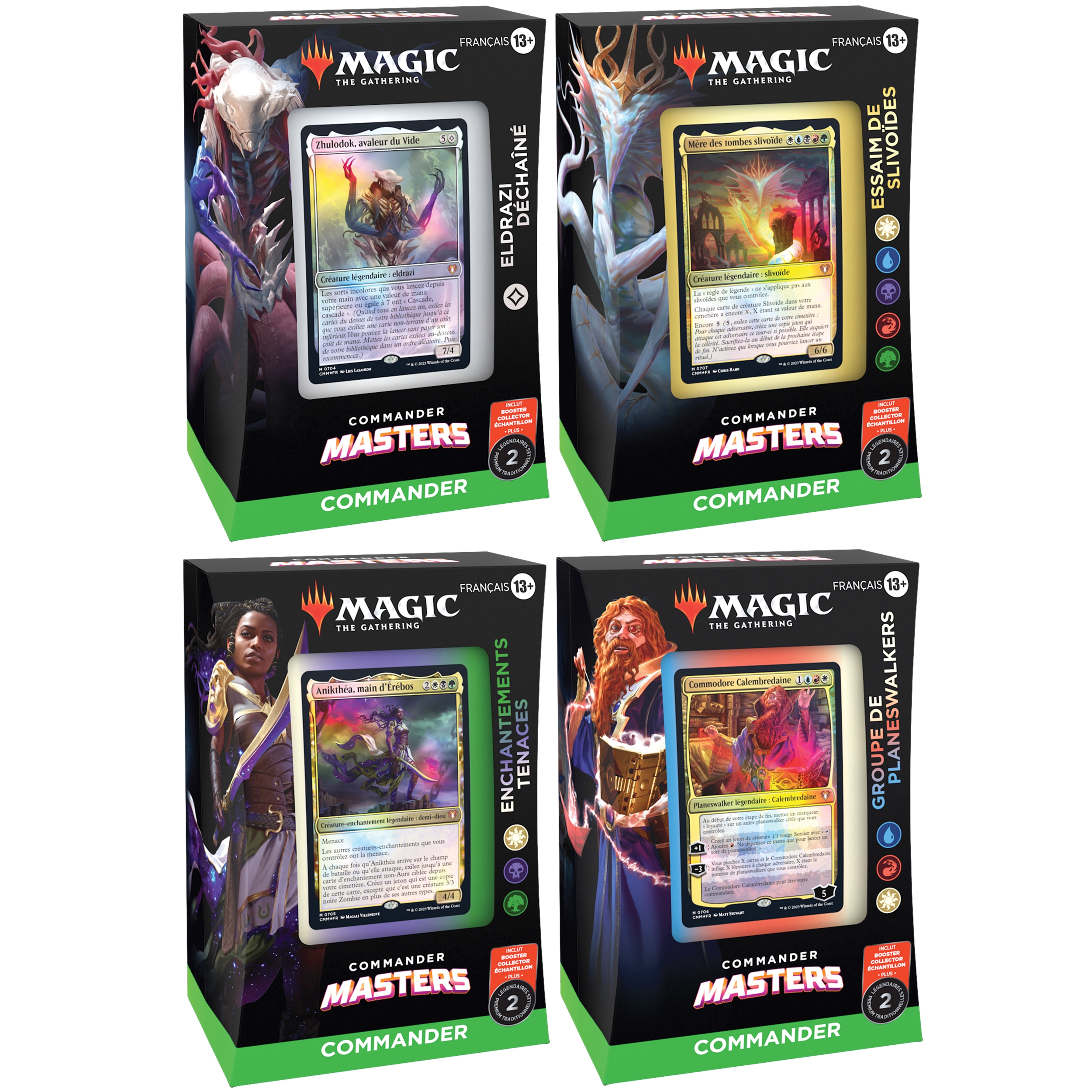 Wizards of the Coast - Magic the Gathering - Deck - Commander Masters - Lot  de 4 différents (Français)
