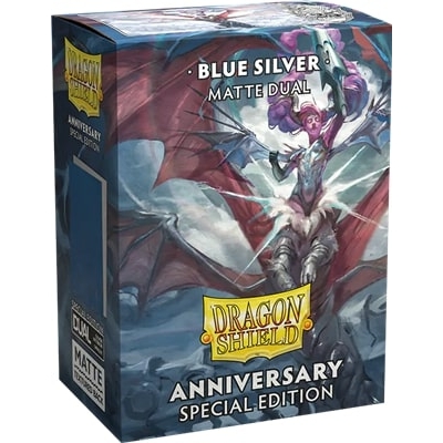 100 Dragon Shield Matte : Cobalt / Silver