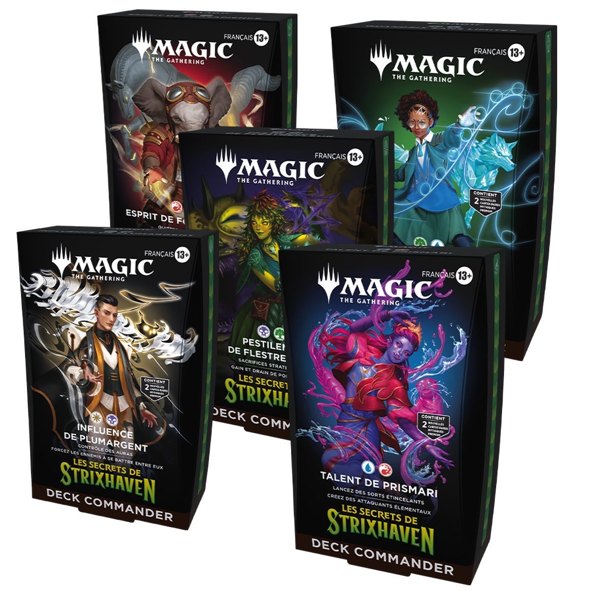 Les secrets de Strixhaven - Commander - Lot de 5 différents