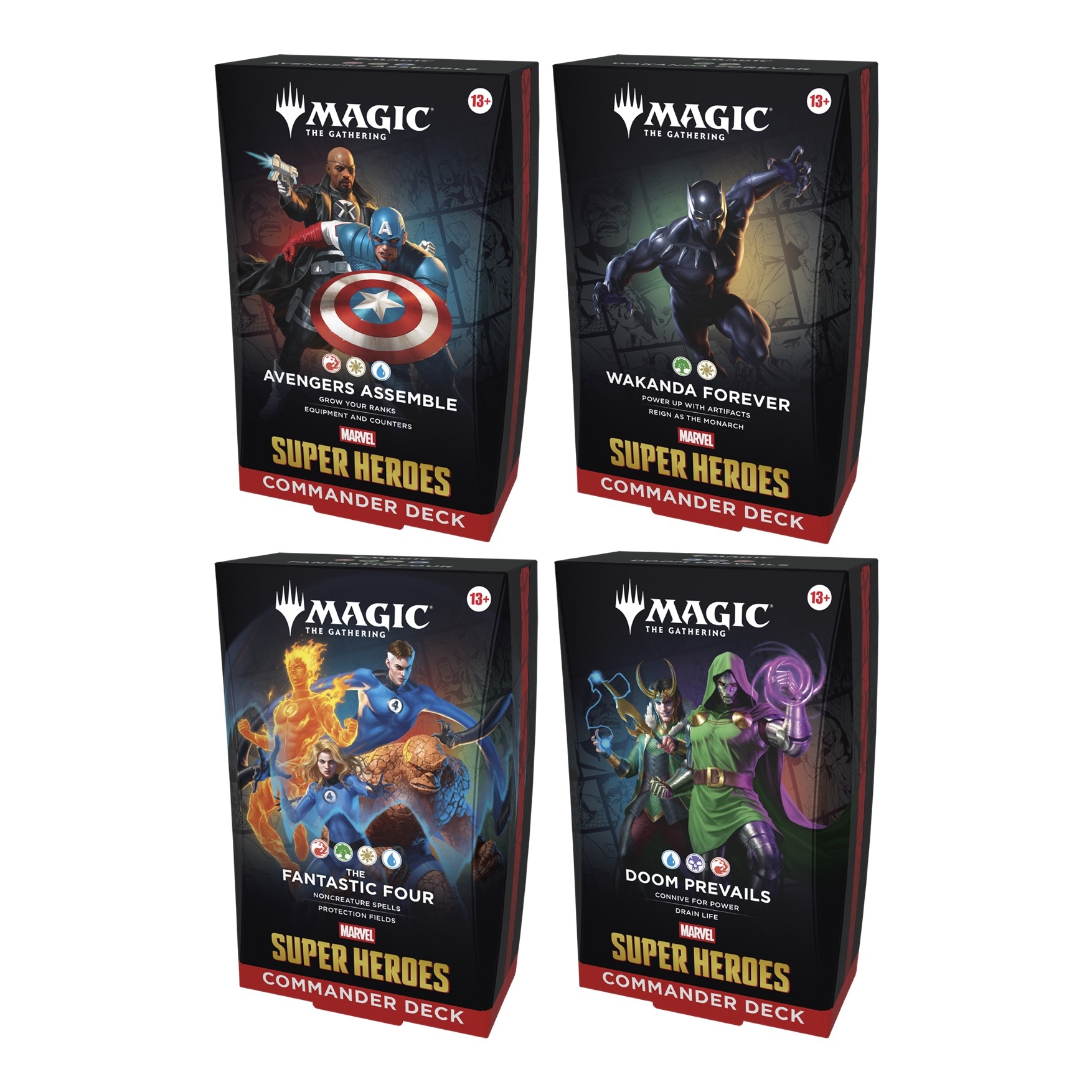Marvel Super Heroes -  Commander - Lot de 4 différents