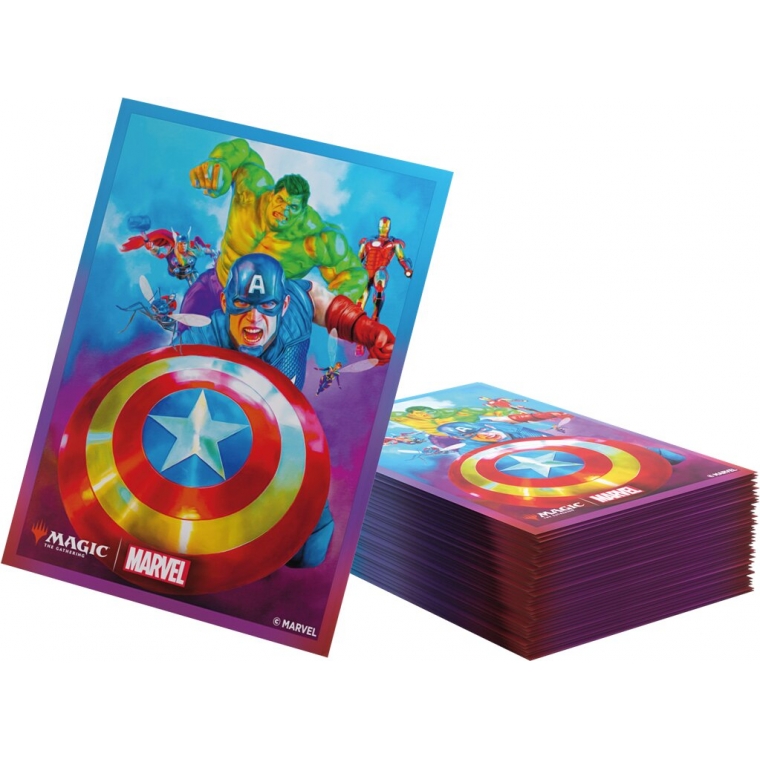 Marvel Super Heroes - 105 sleeves illustrées : Captain America, chef d'équipe
