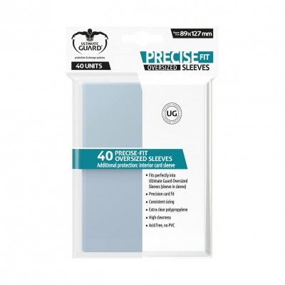 Protèges Cartes  40 grandes pochettes - Precise-fit Sleeves Oversized - Clear