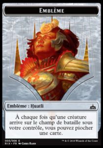 Token Magic Token/jeton - Les Combattants D'ixalan - 05/6 Emblème Huatli, Championne Radieuse