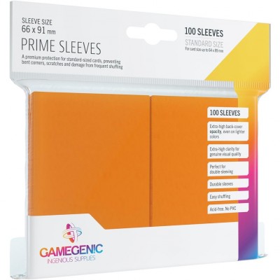 Protèges Cartes  100 Pochettes - Prime - Orange