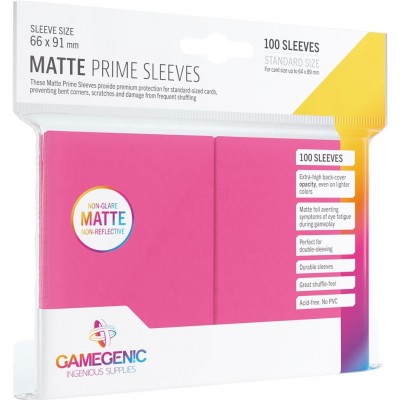 Protèges Cartes 100 Pochettes - Prime Matte - Rose