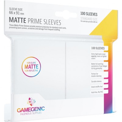 Protèges Cartes 100 Pochettes - Prime Matte - Blanc