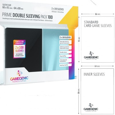 Protèges Cartes Pack 100 - Double Sleeving - PRIME