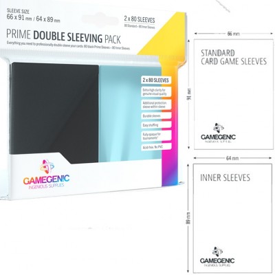 Protèges Cartes  Pack 80 - Double Sleeving - PRIME