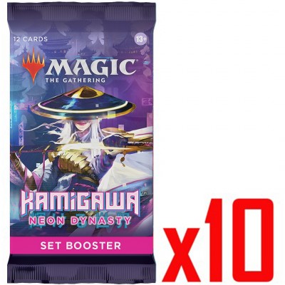 Booster Magic the Gathering Kamigawa: Neon Dynasty - Booster d'Extension - Lot de 10
