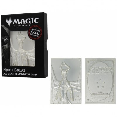 Goodies Magic the Gathering Limited Edition Silver Plated Nicol Bolas Metal Collectible