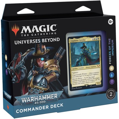 Deck Magic the Gathering Univers infinis Deck Commander Warhammer 40,000 - Forces of the Imperium (blanc-bleu-noir ) - EN ANGLAIS