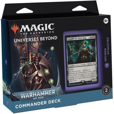 Deck Magic the Gathering Univers infinis Deck Commander Warhammer 40,000 - Necron Dynasties (mono noir) - EN ANGLAIS