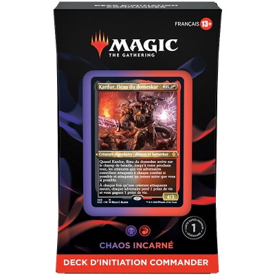Deck Magic the Gathering Deck d'initiation - Commander - Chaos incarné (noir-rouge)