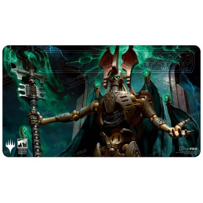 Tapis de Jeu Magic the Gathering Univers infinis Deck Commander Warhammer 40,000 - Playmat - Szarekh, le Roi silencieux - 60cm x 34cm