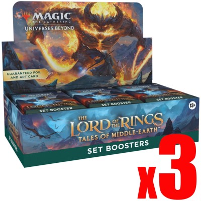 Boite de Boosters Magic the Gathering The Lord of the Rings : Tales of Middle-earth - 30 Boosters d'extension - Lot de 3