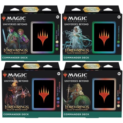 Deck Magic the Gathering The Lord of the Rings : Tales of Middle-earth - Commander - Lot de 4 différents