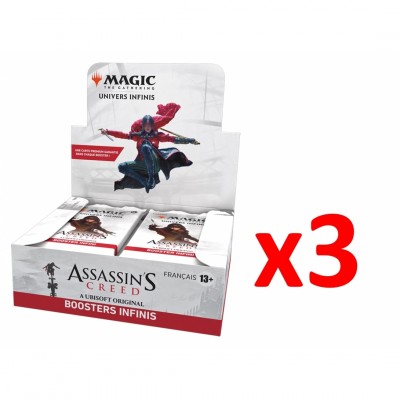 Boite de Boosters Magic the Gathering Univers Infinis : Assassin's Creed - 24 Boosters Infinis - Lot de 3